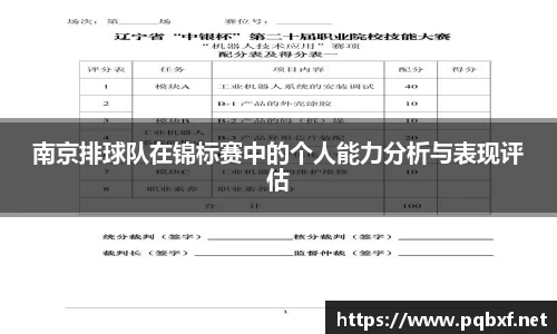 南京排球队在锦标赛中的个人能力分析与表现评估